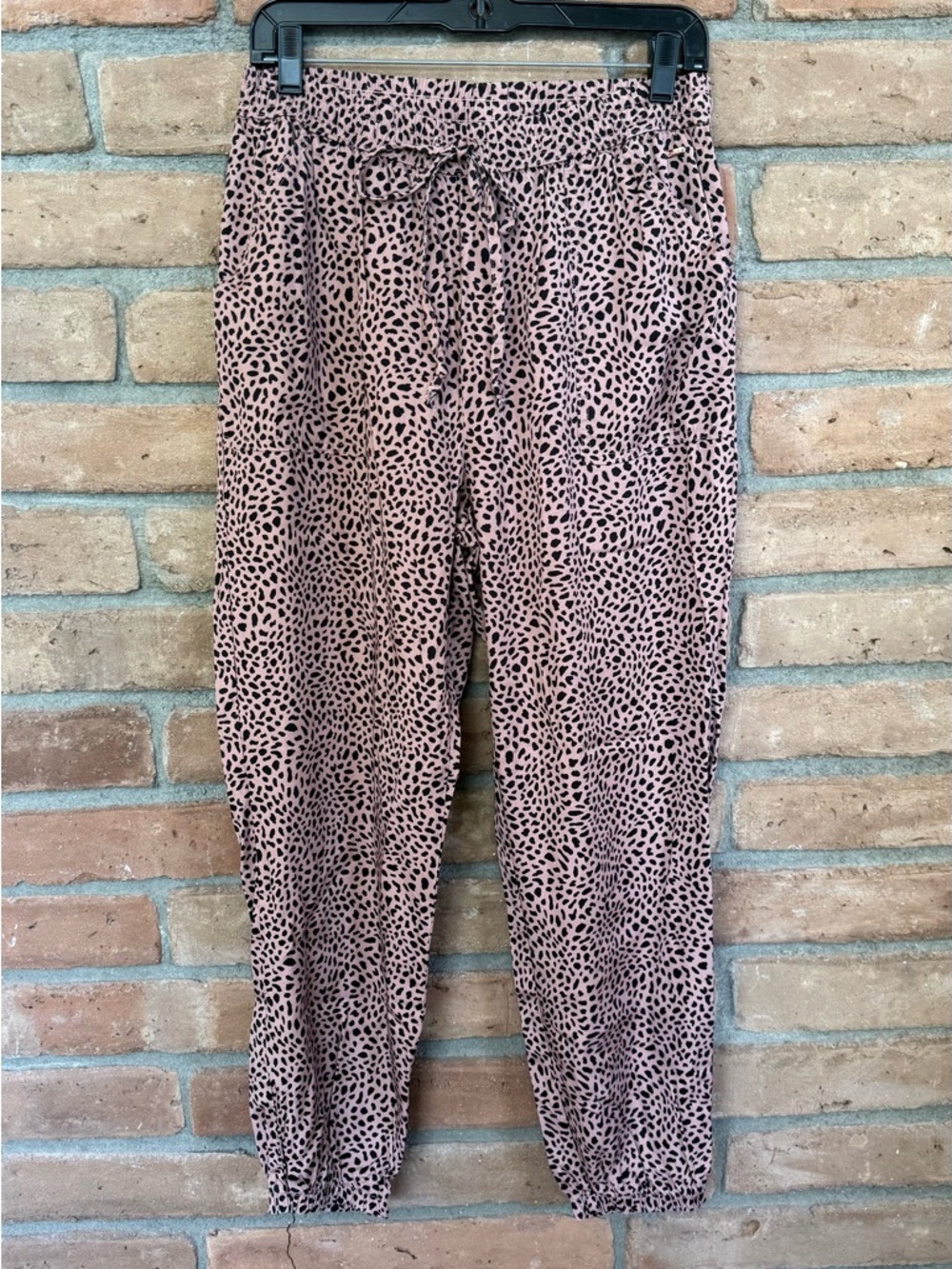 PINK leopard print joggers